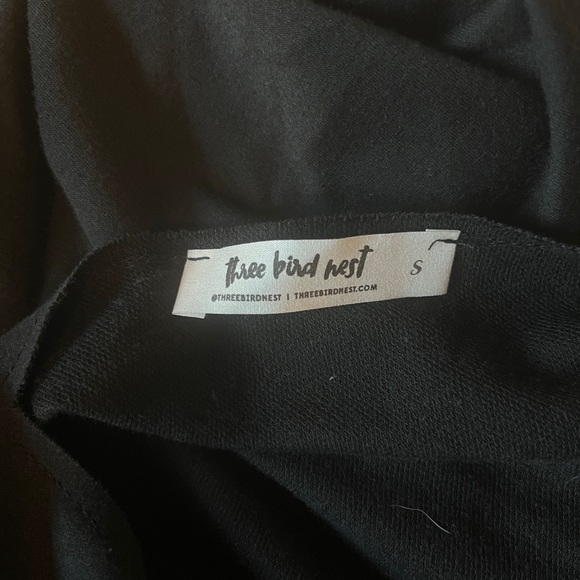 Three Bird Nest Love It V Neckline Open Back Bell Sleeve Top - Small, Black - Picture 13 of 13